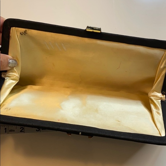 Vintage Pleated Black Clutch - Picture 5 of 7